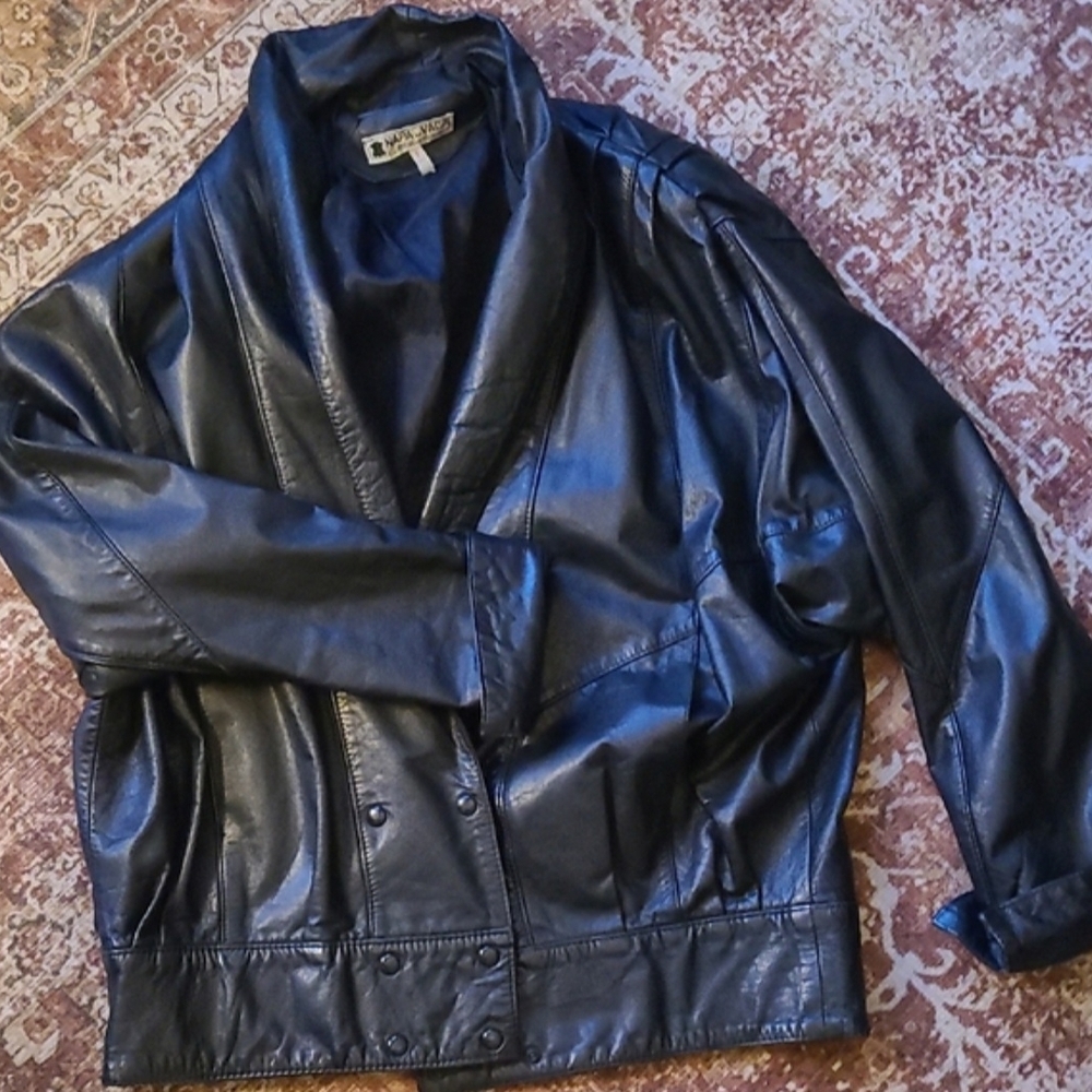 Slouchy Leather Black Jacket